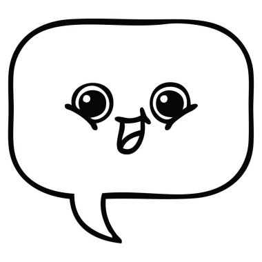 Çizim karikatür konuşma balonu