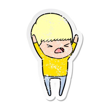 adam bir karikatür sıkıntılı etiket vurguladı