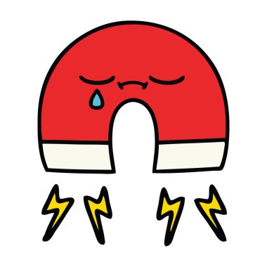 sevimli çizgi bir mıknatıs