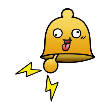 Degrade gölgeli karikatür zil çan