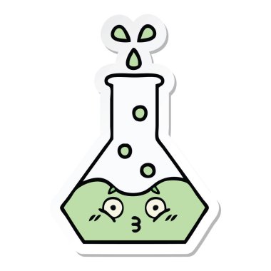 sevimli çizgi bilim kabı etiket