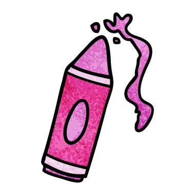 elle çizilmiş karikatür doodle pembe pastel boya, dokulu