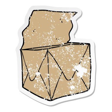 bir çizgi film paketi sıkıntılı etiket