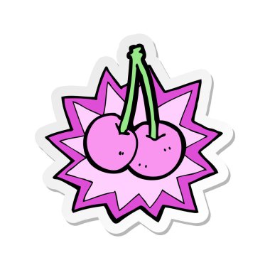 etiket bir karikatür kiraz sembol