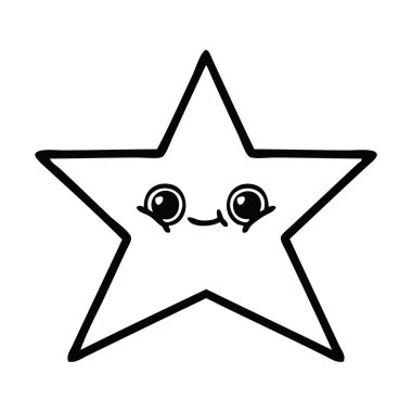Çizim karikatür altın yıldız
