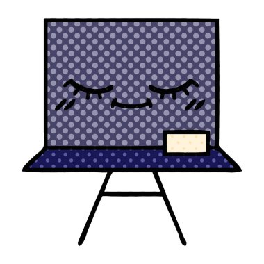 çizgi roman tarzı karikatür yazı tahtası