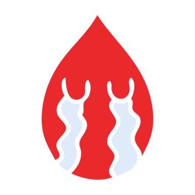 ilginç el çizilen çizgi film duygusal kan damlası