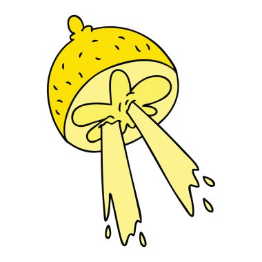 ilginç el karikatür limon çekilmiş