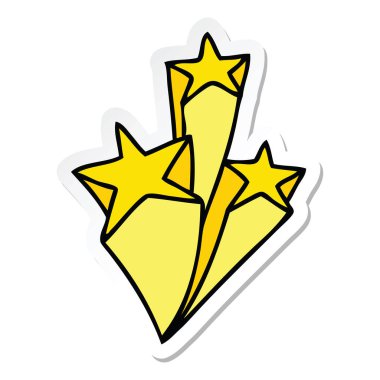 ilginç bir el etiket çizgi film yıldız çizilmiş