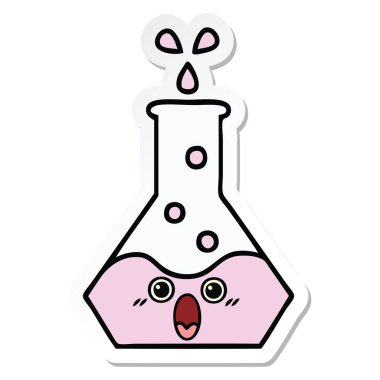 sevimli çizgi bilim kabı etiket