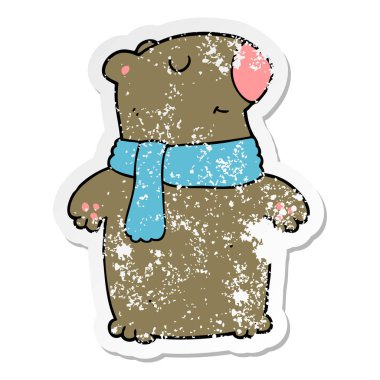 çizgi film ayı sıkıntılı etiket