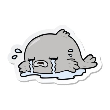 Balık ağlıyor çizgi film etiketi