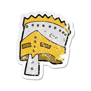 bir karikatür Retro sıkıntılı etiket zırh krallar