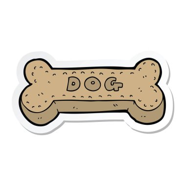 çizgi film köpek bisküvi etiket