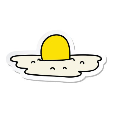 etiket ilginç el çizilmiş karikatür yumurta kızarmış