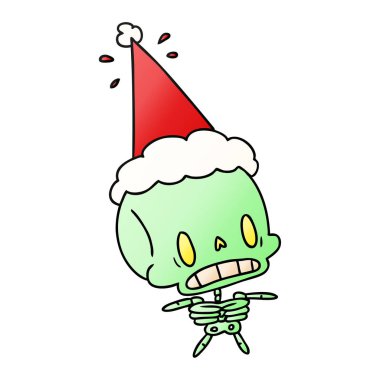 kawaii iskeletin Noel degrade çizgi film