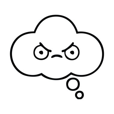 bir düşünce balonu çizim karikatür