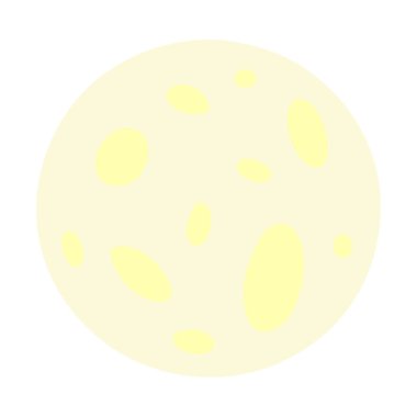 çizgi film doodle bir dolunay