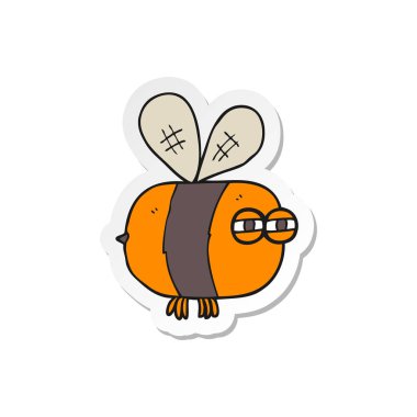 etiket bir karikatür kızgın arı