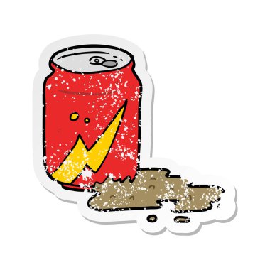 bir çizgi film soda sıkıntılı etiket olabilir