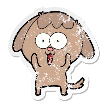 sevimli çizgi köpeklerin sıkıntılı etiket