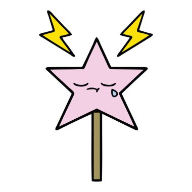 sevimli çizgi sihirli değnek