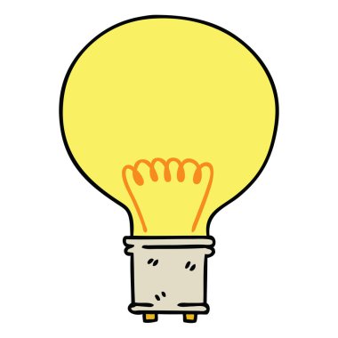 ilginç el çizilmiş karikatür ampul