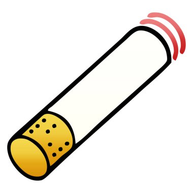 bir sigara sopa degrade gölgeli çizgi film