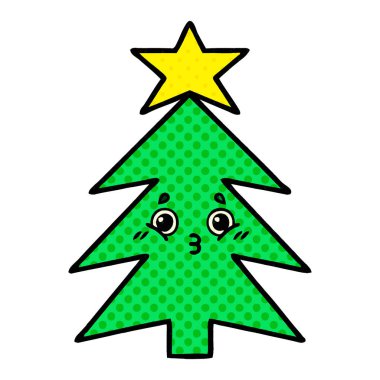 çizgi roman tarzı çizgi film Noel ağacı