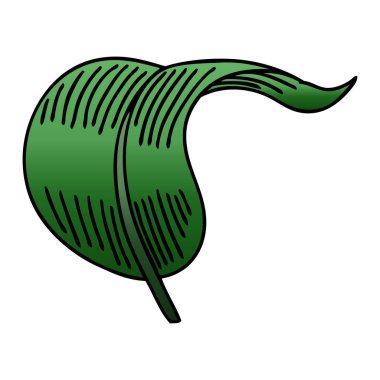 yaprak üfleme ilginç degrade gölgeli çizgi film