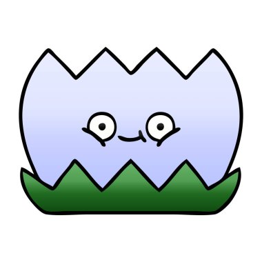 Degrade gölgeli karikatür su lilly