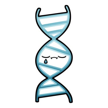 Degrade gölgeli karikatür Dna dizisi