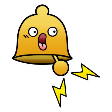 Degrade gölgeli karikatür zil çan