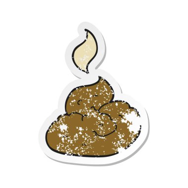 bir çizgi film brüt yormak Retro sıkıntılı etiket