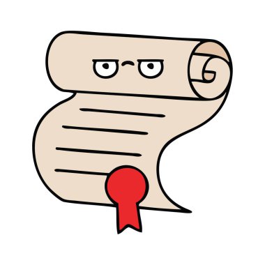 bir sözleşmenin sevimli çizgi