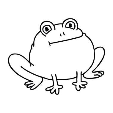 ilginç çizim karikatür kurbağa