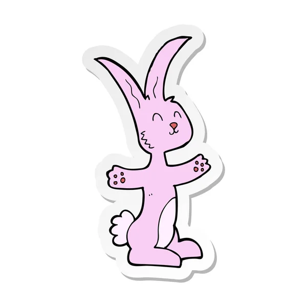 Sticker Cartoon Rabbit — Stock Vector