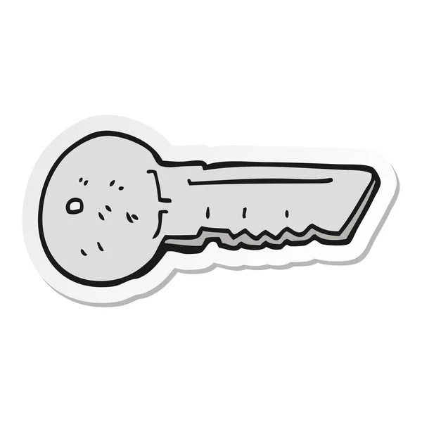 Aufkleber Eines Cartoon Türschlüssels — Stockvektor