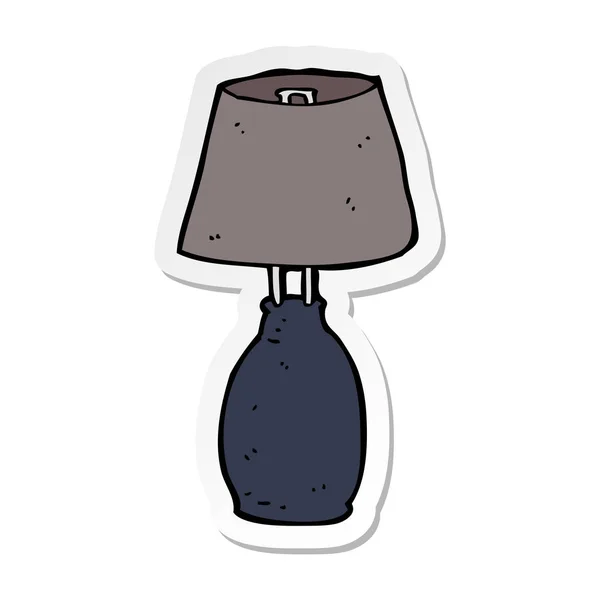 Sticker van een cartoon-lamp — Stockvector