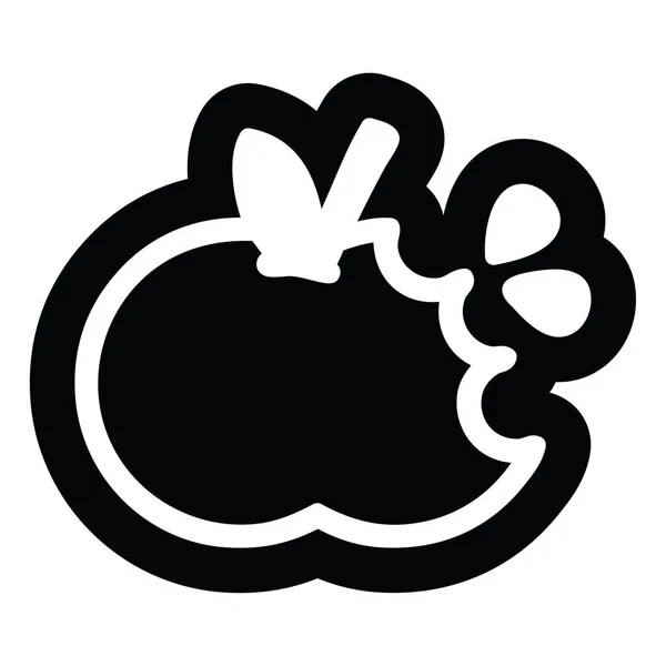 被咬的苹果图标符号 — 图库矢量图片