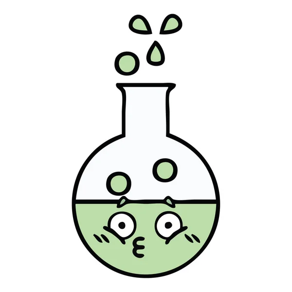 Carino cartone animato provetta — Vettoriale Stock