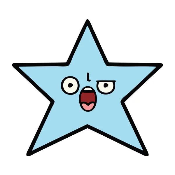 Roztomilý kreslený hvězdice — Stockový vektor