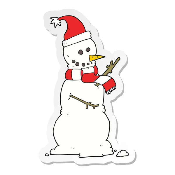 Naklejki Cartoon Snowman — Wektor stockowy