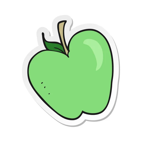 Sticker Cartoon Apple — Stock Vector