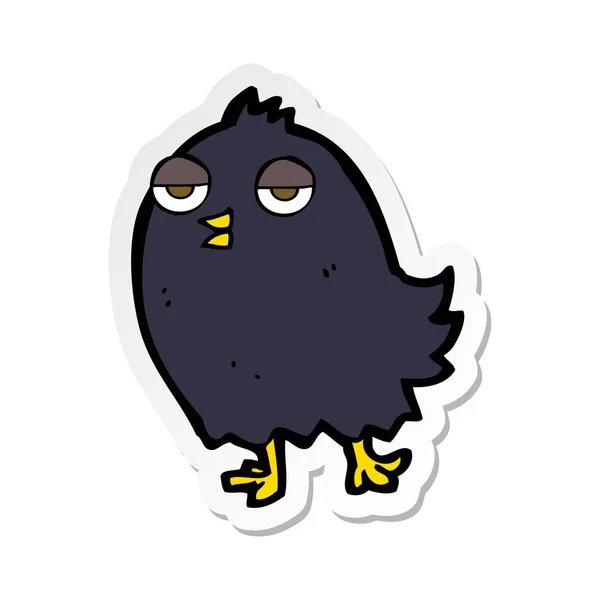 Etiqueta de um pássaro engraçado dos desenhos animados —  Vetores de Stock