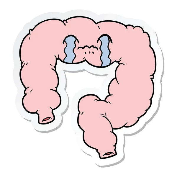 Pegatina Colon Dibujos Animados — Vector de stock