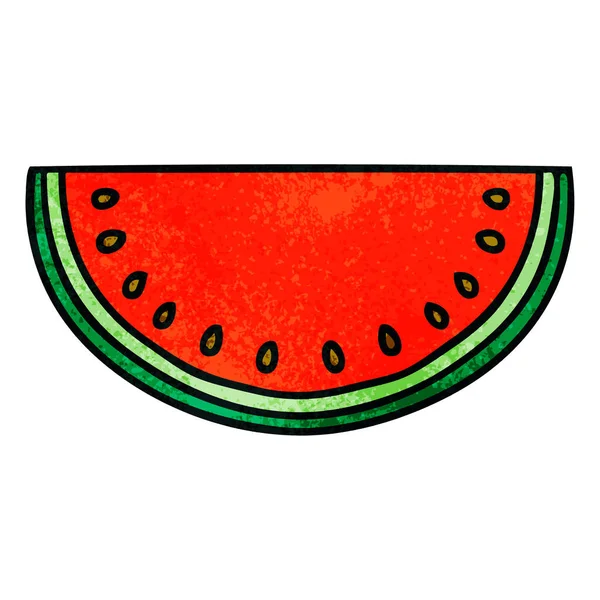 Skurrile handgezeichnete Wassermelone — Stockvektor