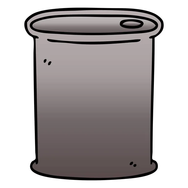 Skurriles Gefälle schattiert Cartoon Barrel — Stockvektor