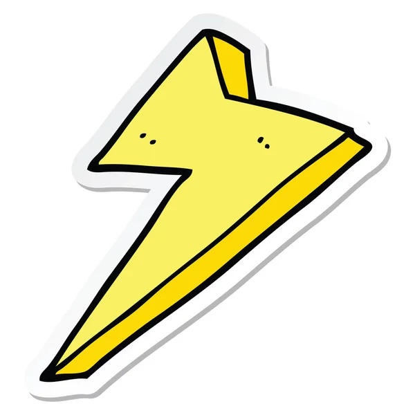 Klistermärke Tecknad Lightning — Stock vektor