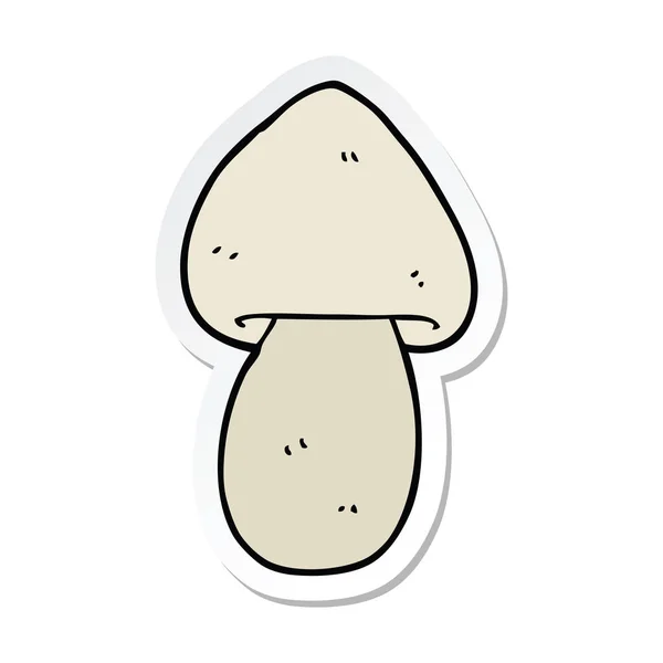 Sticker of a cartoon mushroom — Stock Vector